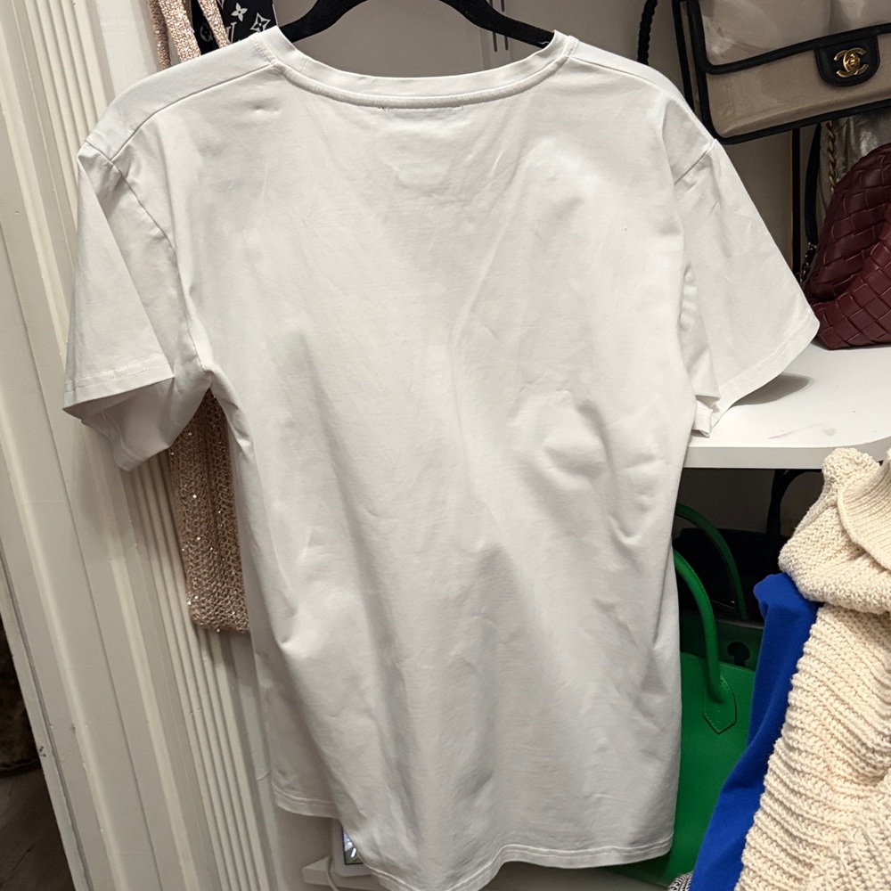 Gucci White Tee with Multicolor Logo - Picture 4 of 6